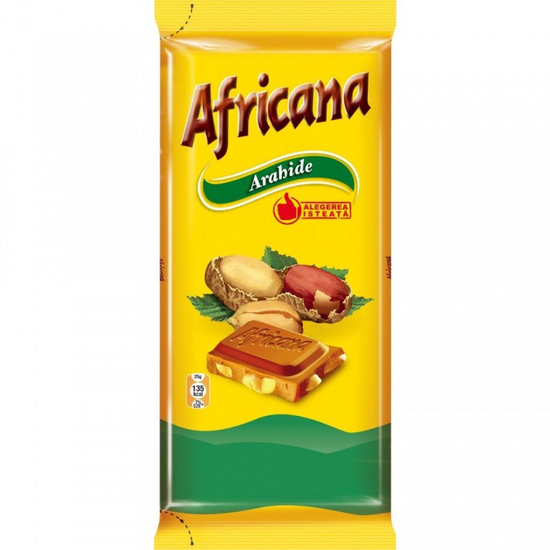 AFRICANA CIOCOLATA ARAHIDE SI STAFIDE 90G 21/BAX-CIOCCOLATO