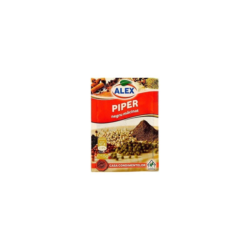 ALEX PIPER NEGRU MACINAT 15G 20/BAX - PEPE NERO MACINATO
