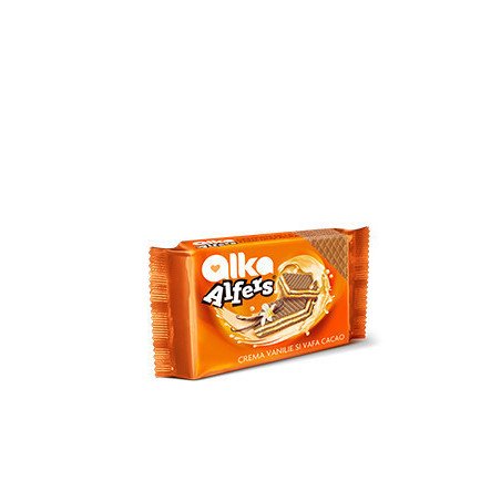 ALKA NAPOLITANE CU CREMA DE VANILIE 170G 12/BAX-WAFFER VANIGLIA
