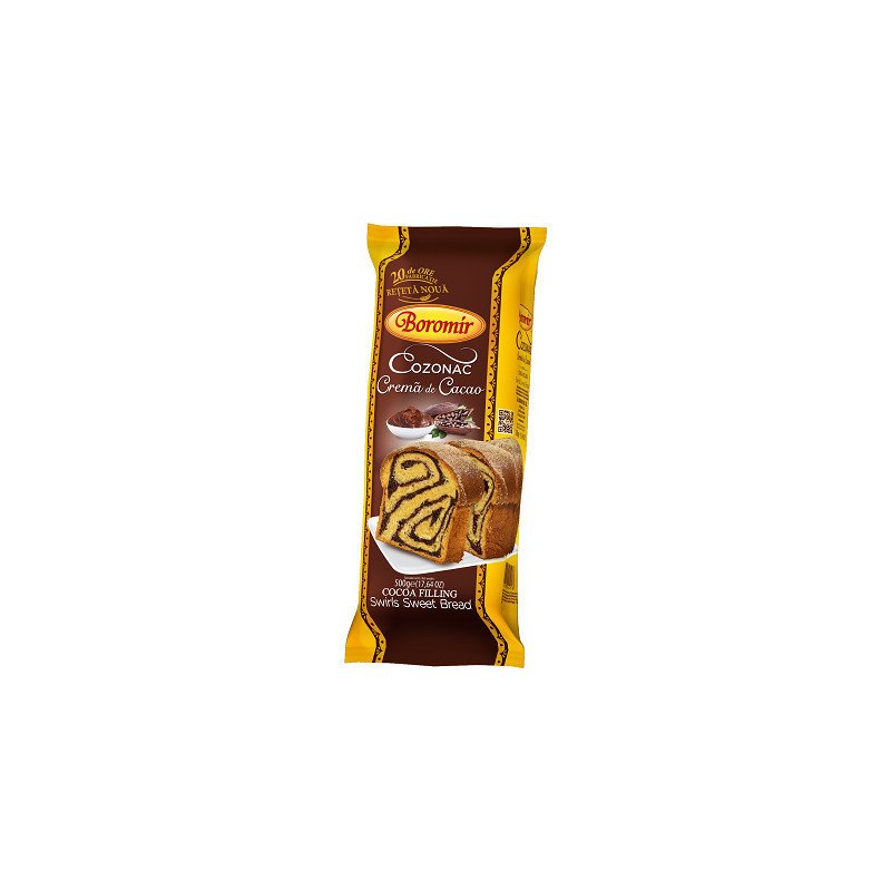BOROMIR COZONAC CACAO 450G 9/BAX-DOLCE "COZONAC" CACAO