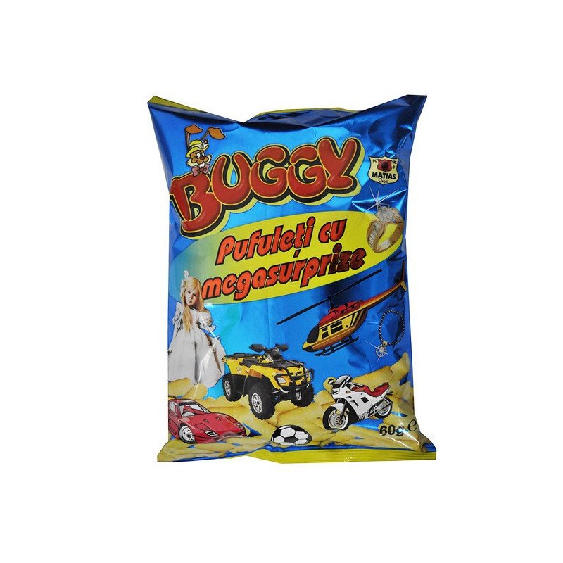 BUGGY PUFULETI MEGA SURPRIZE 60G 21PG/SAC-CORNETI
