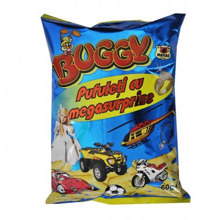 BUGGY PUFULETI MEGA SURPRIZE 60G 21PG/SAC-CORNETI