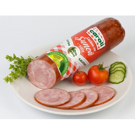 CAROLI SALAM CU SUNCA EXTRA 500G (90%CARNE)/BAX25-SALUME PROSC.