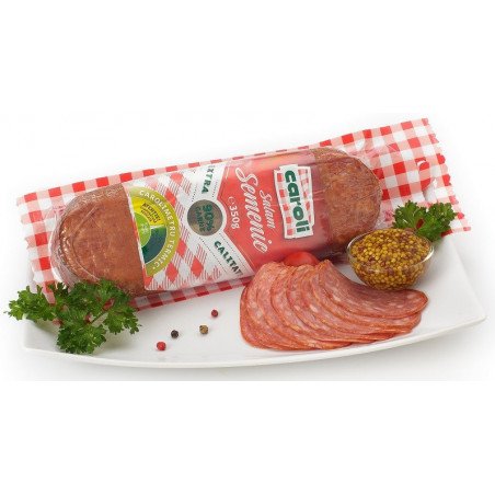 CAROLI SALAM SEMENIC EXTRA 350G (90%CARNE)/BAX30 -SALUME