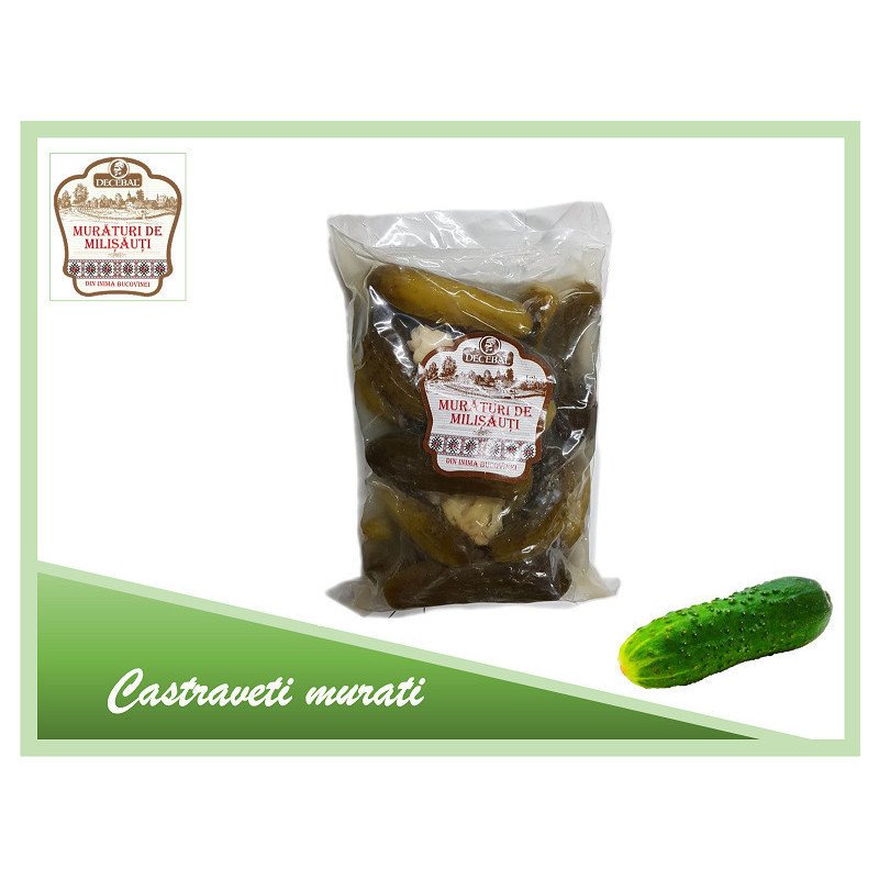 DECEBAL CASTRAVETI MURATI DE MILISAUTI PUNGA 1KG-CETRIOLI IN SALAMOIA