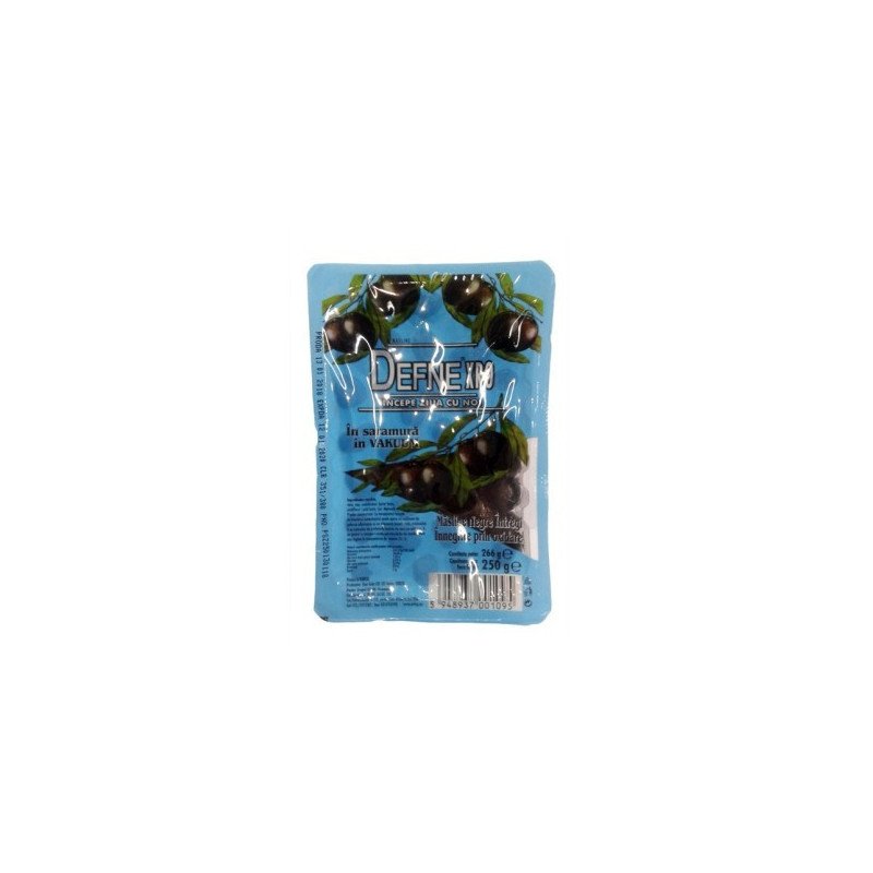 DEFNE MASLINE NEGRE 250G 20/BAX-OLIVE NERE