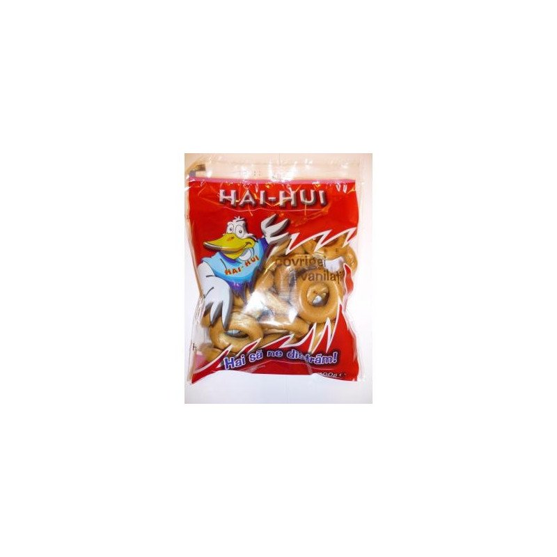 HAI HUI COVRIGI VANILATI 100gr 50/BAX -BREZEL VANIGLIA