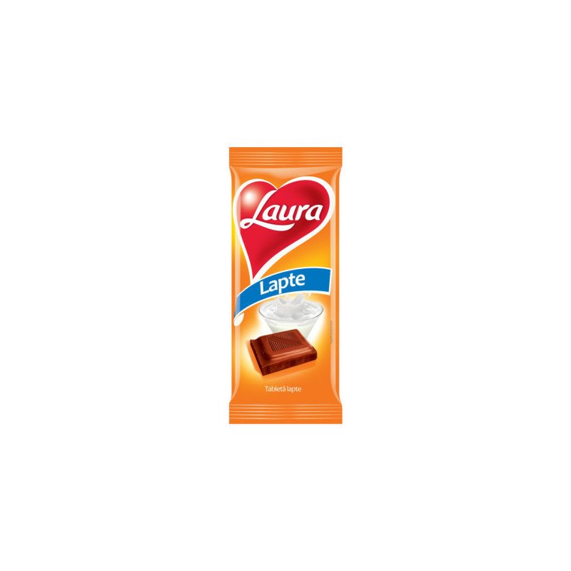 KANDIA LAURA CIOCOLATA CU LAPTE 80G 24/BAX-CIOCCOLATO LATTE