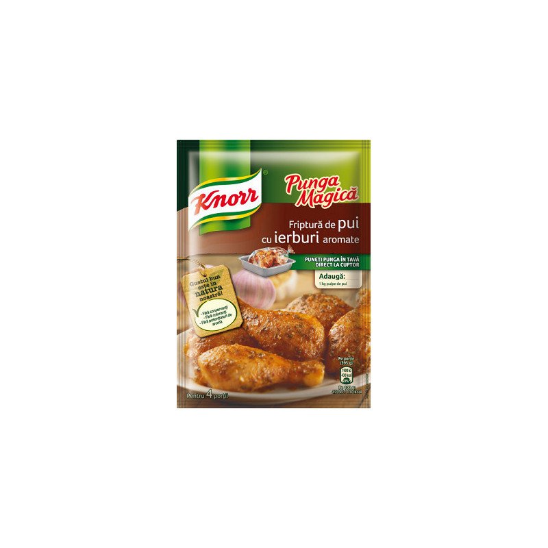 KNORR PUNGA MAGICA PUI CU IERB.AROM.30G 20/BAX-BUSTA M.POLLO CON ERBE