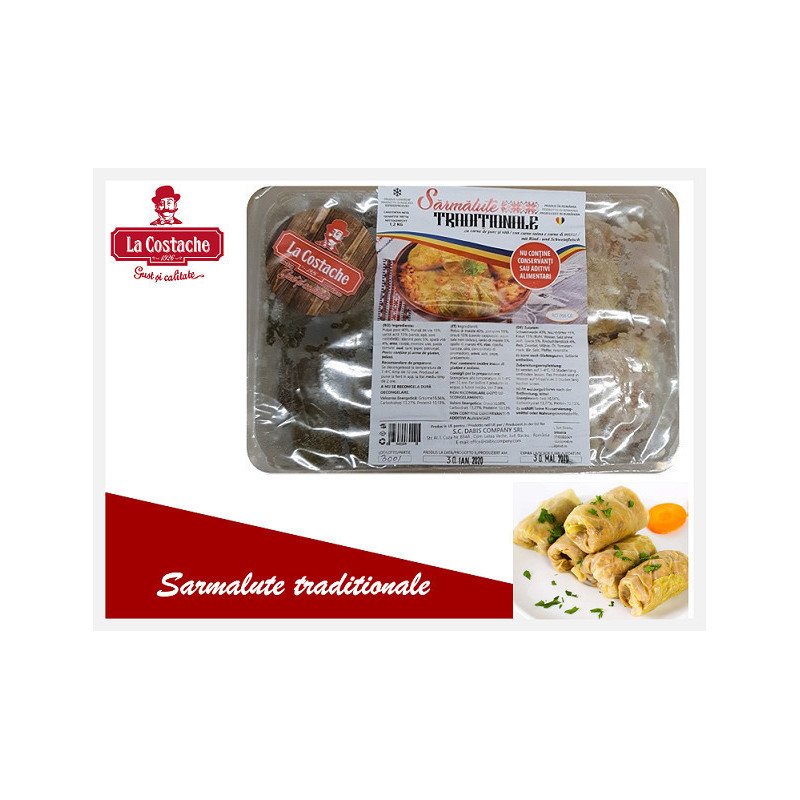 LA COSTACHE SARMALE TRADITIONALE PORC SI VITA 1000G TAVITA - INVOLTINI CARNE SUINO+VITELLO