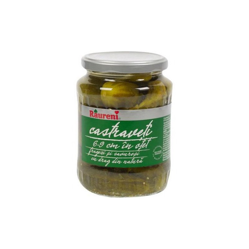 RAURENI CASTRAVETI IN OTET 6/9CM 680G-CETRIOLI SOTTACETO