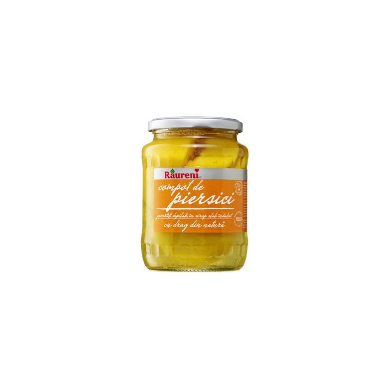 RAURENI COMPOT PIERSICI DEPELATE 700G-COMPOSTA PESCA