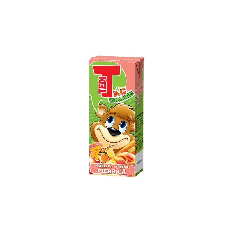 TEDI MORCOV MAR PIERSICA CUT. 0,2L-BIBITA CAROTE/MELE/PESCA