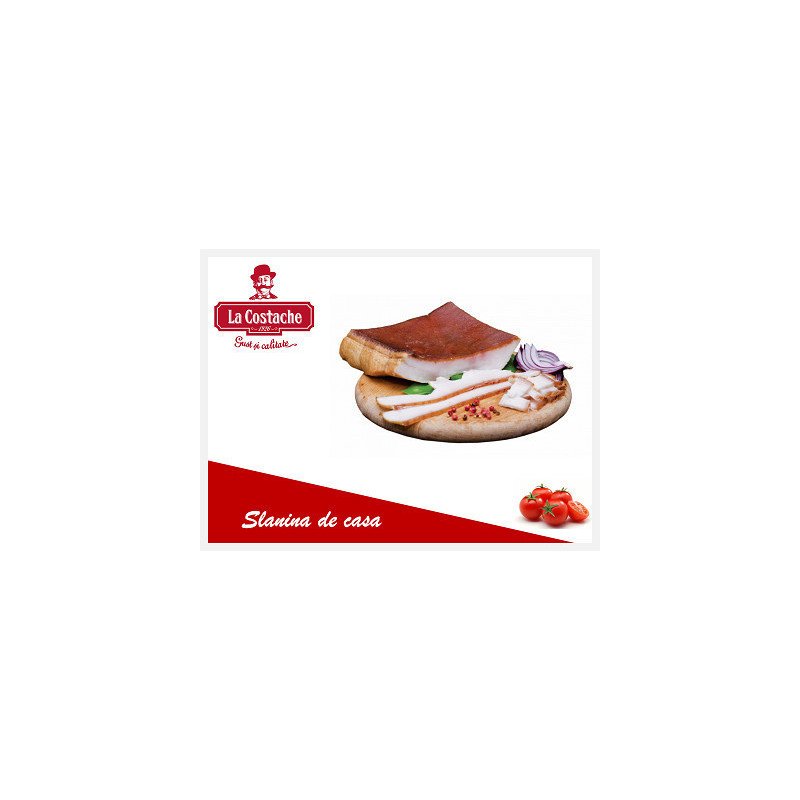 LA COSTACHE SLANINA AFUMATA CU USTUROI ~350 VID - LARDO AFFUMICATO CON AGLIO BU.