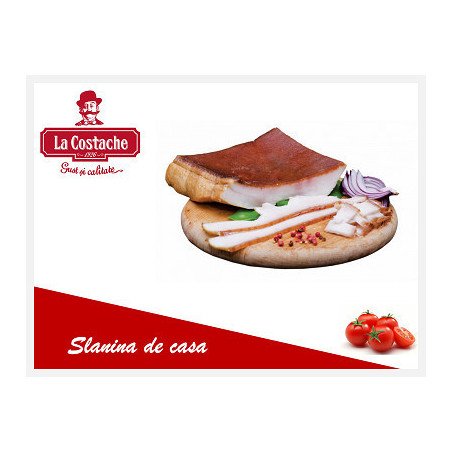 LA COSTACHE SLANINA AFUMATA CU USTUROI ~350 VID - LARDO AFFUMICATO CON AGLIO BU.