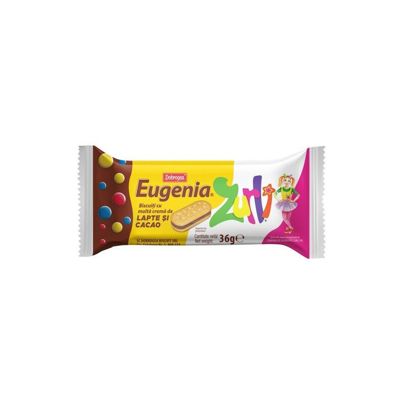 DOBROGEA EUGENIA ZURLI LAPTE SI CACAO 36G-BISCOTTI LATTE CACAO