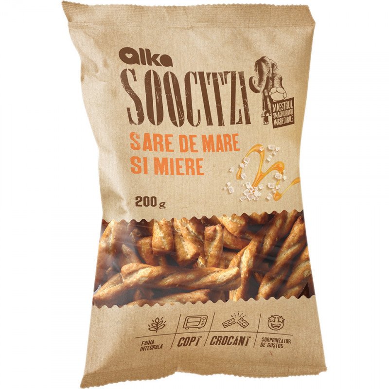 ALKA SOOCITZI CU SARE DE MARE SI MIERE 200G 15/BAX-SALATINI