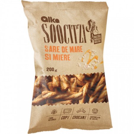ALKA SOOCITZI CU SARE DE MARE SI MIERE 200G 15/BAX-SALATINI