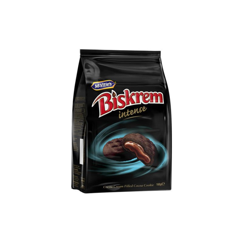 BISKREM BISCUITI CU CREMA DE CACAO INTENSE 160G 12/BAX-BISDCOTTO