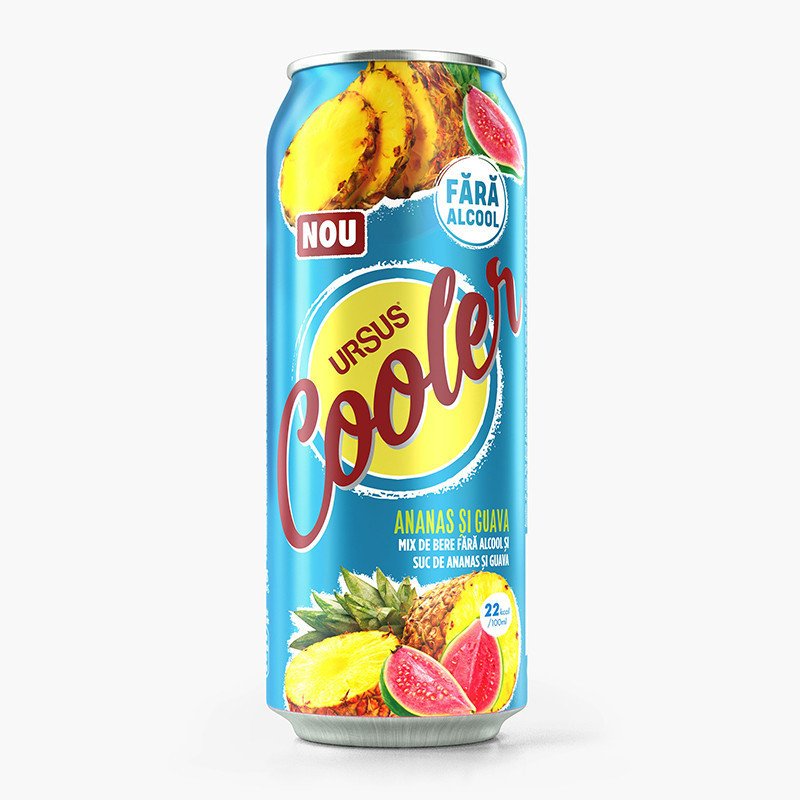 BERE DOZA URSUS COOLER ANANAS SI GUAVA 0,5L-BIRRA LATTINA URSUS COOLER ANANAS E GUAVA