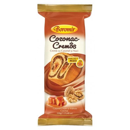 BOROMIR COZONAC CARAMEL SI NUCA 550G 9/BAX  - DOLCE "COZONAC"