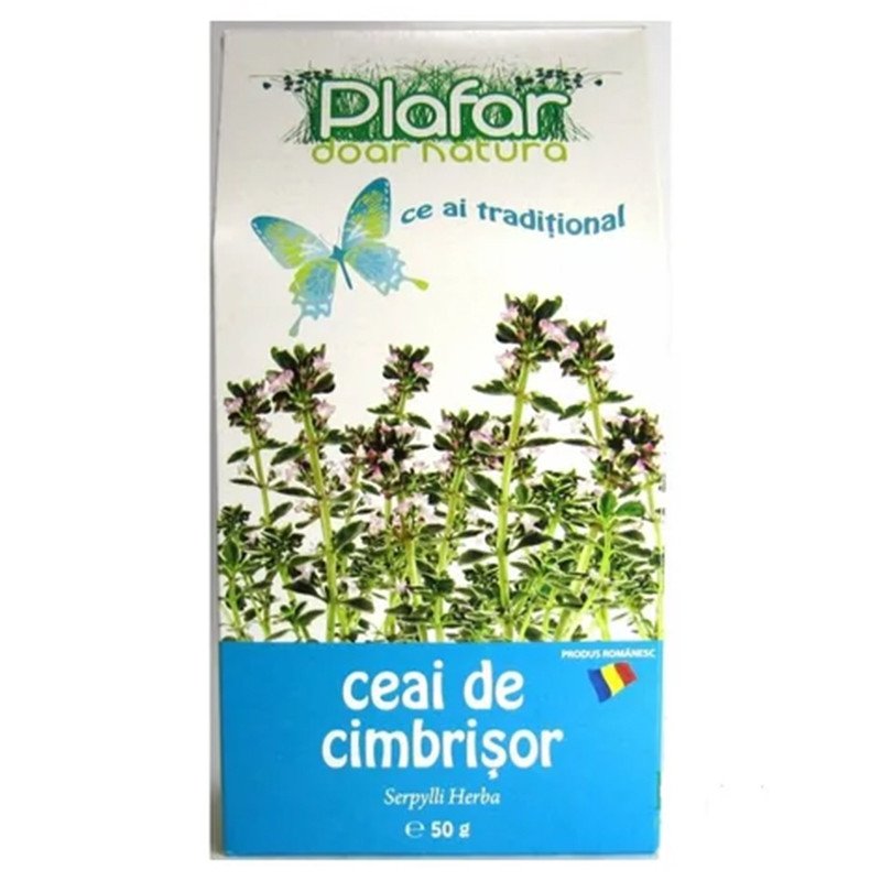 PLAFAR CEAI DE CIMBRISOR - SERPYLLI HERBA, CUTII 50G - TISANA