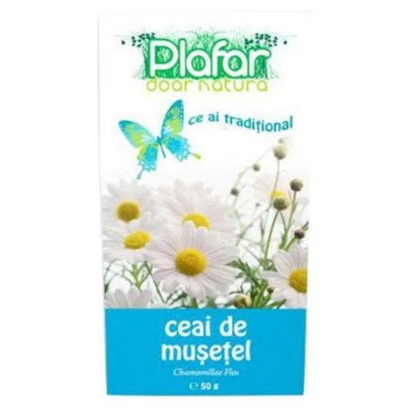 PLAFAR CEAI DE MUSETEL - CHAMOMILLAE FLOS, CUTII 50G - TISANA