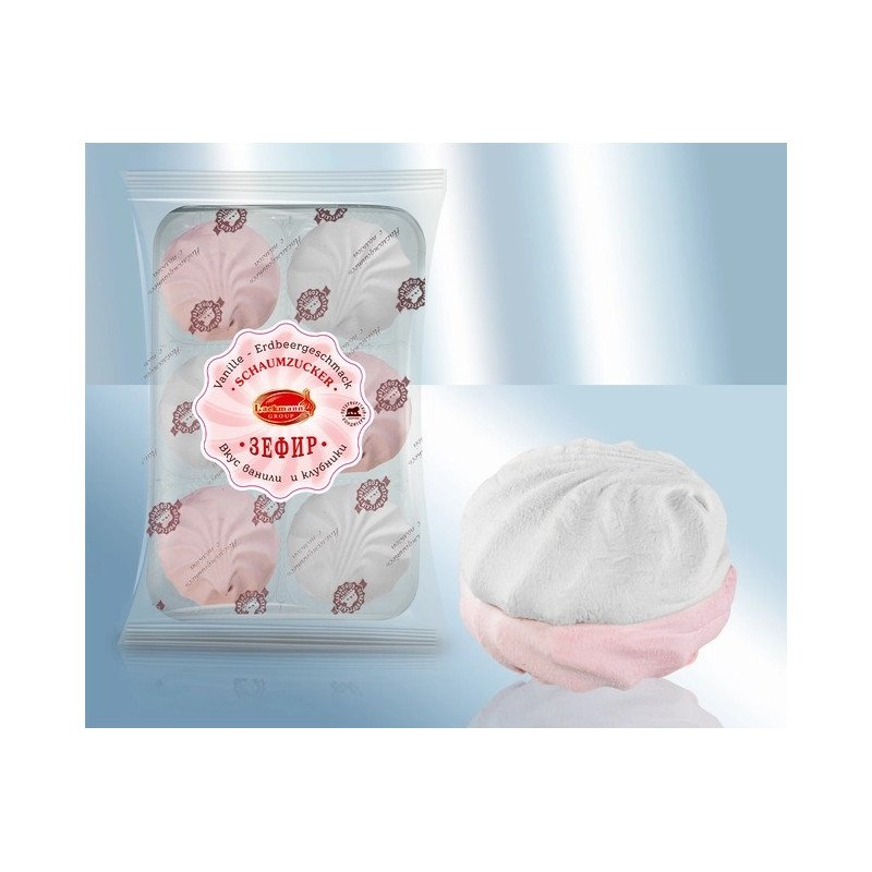 BEZELE VANILIE SI CAPSUNI 300 GR 12/BAX - Marshmallows asoritit vaniglia