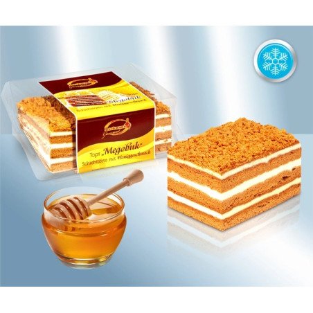 TORT "Medovik"  350G  SMANTANA SI MIERE 9/BAX  -  TORTA