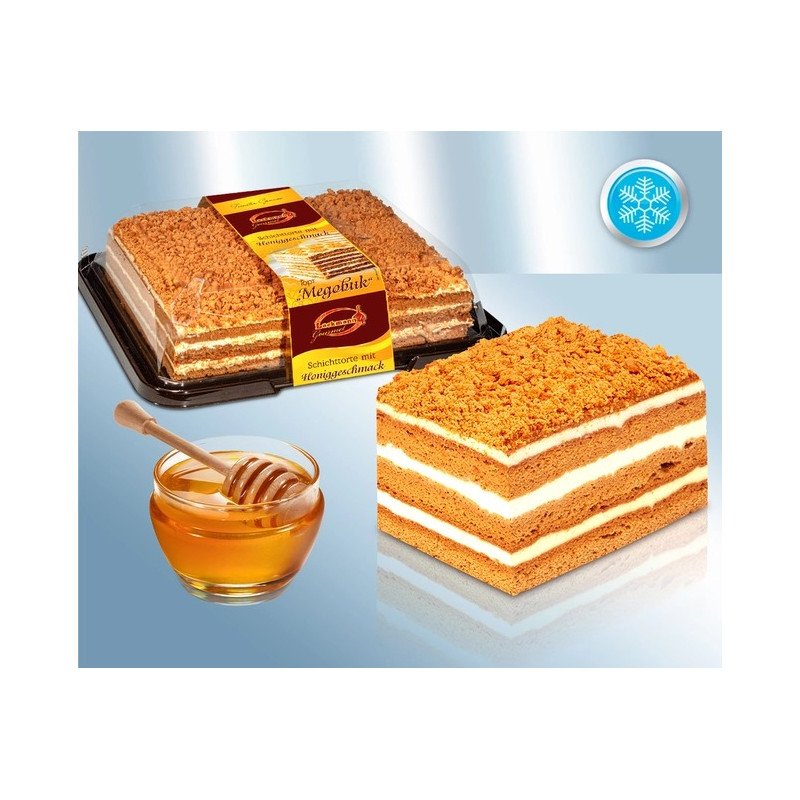 TORT "Medovik"  1KG  SMANTANA SI MIERE 9/BAX  -  TORTA