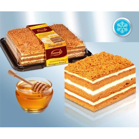 TORT "Medovik"  1KG  SMANTANA SI MIERE 9/BAX  -  TORTA