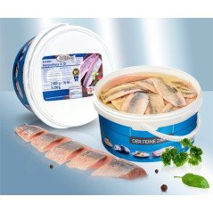 FILE DE HERING IN ULEI 2,8KG-Филе сельди в масле 2,8 кг, 35-40 шт, чистый вес сырья 2,250 кг