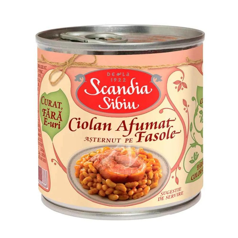 SCANDIA SIBIU FASOLE TARANEASCA CU CIOLAN 400 G