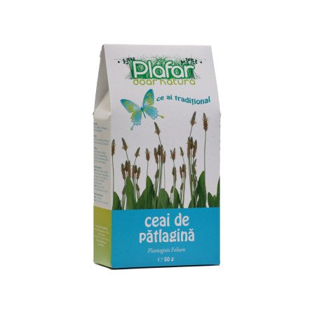 PLAFAR CEAI DE PATLAGINA-PLANTAGINIS FOLIUM, CUTII 50G - TISANA